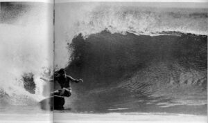 YANCY SPENCER 3RD ECSHOF CLASS OF 1996 SURFER MAGAZINE EDITORIAL SPREAD. PHOTO: LARRY POPE