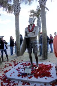 MEMORIAL STATUE OF YANCY SPENCER3 ECSHOF CLASS OF 1996 IN PENSACOLA BEACH, FL. FILE PHOTO