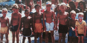 A young Kelly Slater at the Salick Team, 3rd from lefthallenge