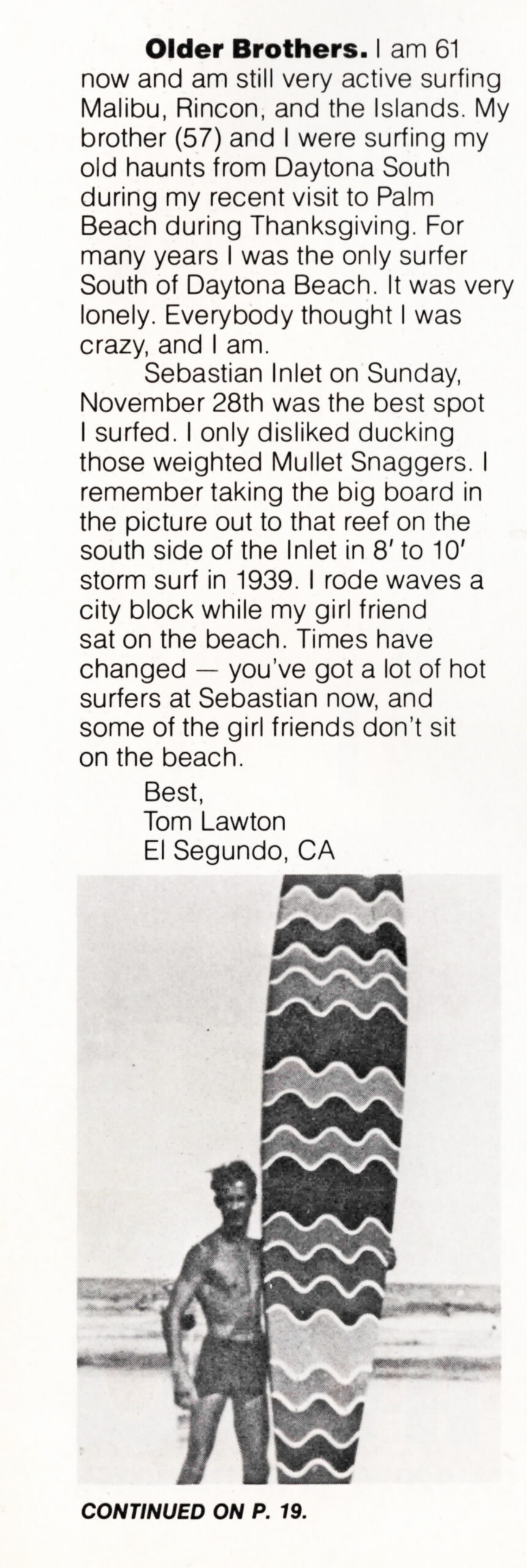 Tom Lawton-Surf magazine 1977 Tom Lawton-Surf magazine 1977